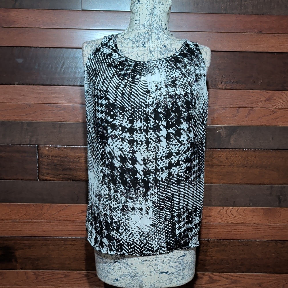 Apt. 9 Monochrome Patterned Blouse